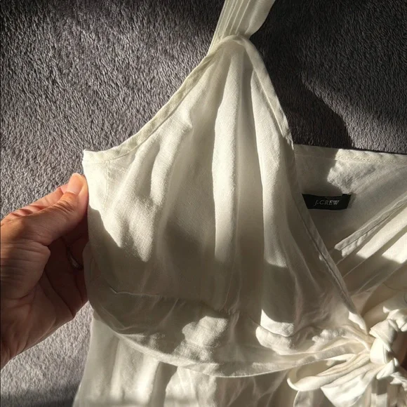J. Crew White Linen Wrap Dress - Picture 8 of 13